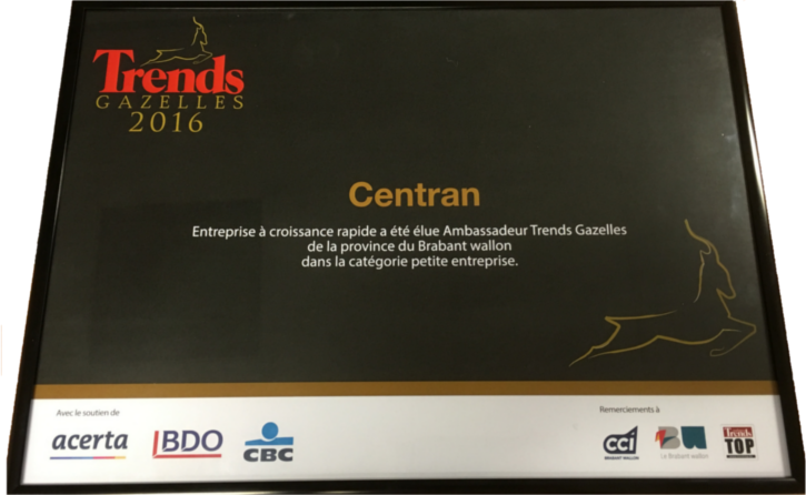 Centran- diplome - gazelle 2016- petite entreprise